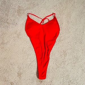 Women g-string red sexy 1 piece swimsuit